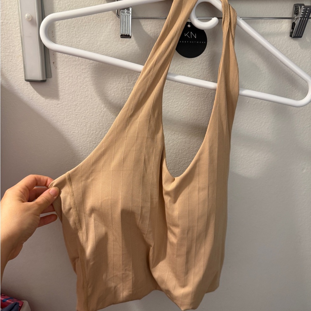 KLASSY | Beige Halter Top NWT - Picture 2 of 3